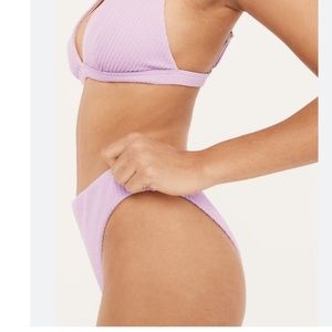 NWT Textured J. Crew Lilac Purple textured bikini (top + bottoms)